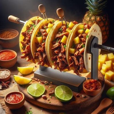 Tacos al Pastor: Un trionfo di sapori speziati e una danza di carne marinata!